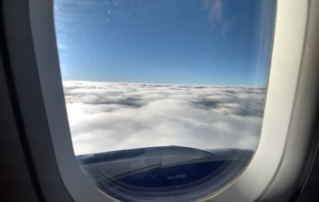 Flight window view